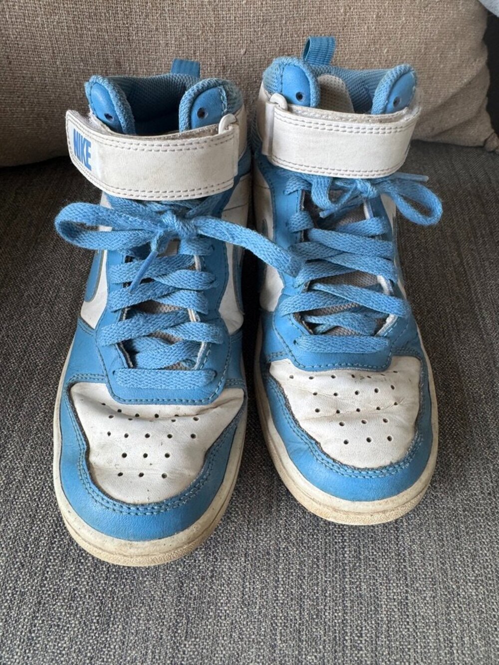 Nike Court Borough Mid 2 White University Blue Kids 4Y